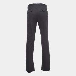 Pre Owned Tom Ford Black Cotton Straight Fit Pants M