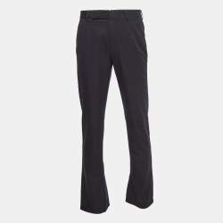 Pre Owned Tom Ford Black Cotton Straight Fit Pants M