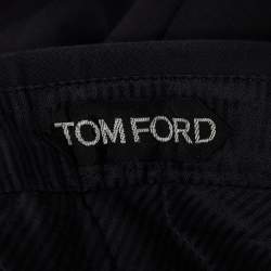 Pre Owned Tom Ford Black Cotton Straight Fit Pants M