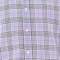 Pre Owned Tom Ford Purple Plaid Checked Cotton Long Sleeve Shirt M