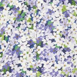 Pre Owned Tom Ford Purple Floral Print Cotton Long Sleeve Shirt M