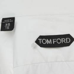 Pre Owned Tom Ford White Cotton Double Cuff Long Sleeve Shirt S