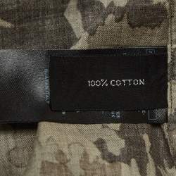 Pre Owned Tom Ford Green Camouflage Print Cotton Long Sleeve Shirt M