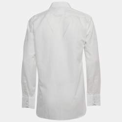 Pre Owned Tom Ford White Cotton & Linen Long Sleeve Shirt M