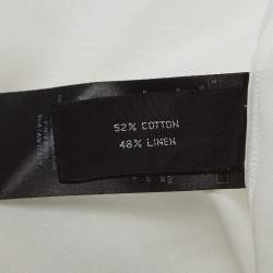 Pre Owned Tom Ford White Cotton & Linen Long Sleeve Shirt M