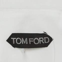 Pre Owned Tom Ford White Cotton & Linen Long Sleeve Shirt M