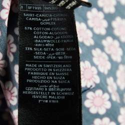 Pre Owned Tom Ford Black/Pink Floral Print Cotton & Silk Long Sleeve Shirt S