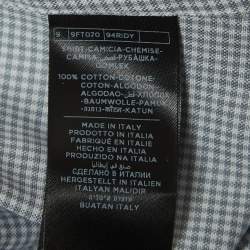 Pre Owned Tom Ford Grey Pin Checked Cotton Button Down Shirt M