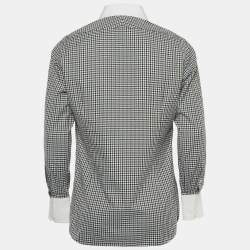 Pre Owned Tom Ford Multicolor Checked Cotton Button Front Shirt L