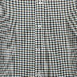 Pre Owned Tom Ford Multicolor Checked Cotton Button Front Shirt L