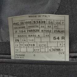 Tom Ford Grey Wool Double Breasted Blazer XXL