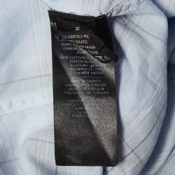Pre Owned Tom Ford Blue Checked Cotton Flap Pocket Detail Shirt XXXL