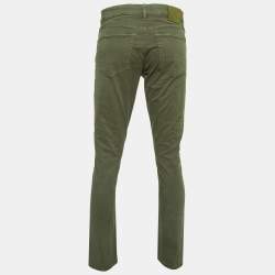 Pre Owned Tom Ford Green Denim Slim Fit Jeans M Waist 33''