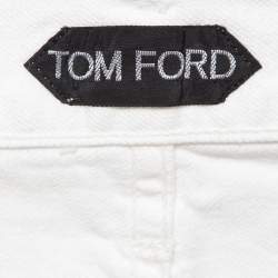 Pre Owned Tom Ford White Denim Straight Fit Jeans M Waist 32''