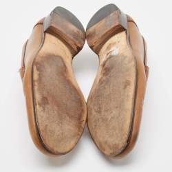Tom Ford Brown Leather Penny Loafers Size 44