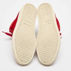 Tom Ford Red Velvet Russell High Top Sneakers Size 44