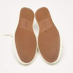 Tom Ford Brown Leather and Suede Cambridge Lace Up Sneakers Size 40