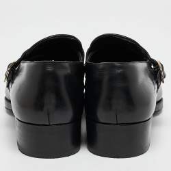 Tom Ford Black Leather Single Flap Monks Size 43.5