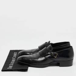 Tom Ford Black Leather Single Flap Monks Size 43.5