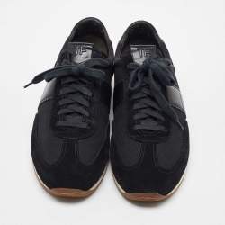 Tom Ford Black Canvas and Suede Low Top Sneakers Size 44
