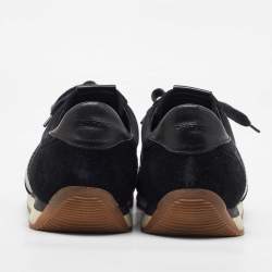 Tom Ford Black Canvas and Suede Low Top Sneakers Size 44