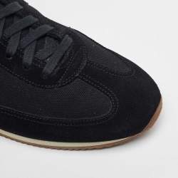 Tom Ford Black Canvas and Suede Low Top Sneakers Size 44