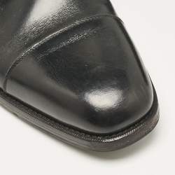 Tom Ford Black Leather Elkan Monk Strap Derby Size 42
