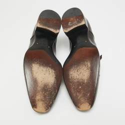 Tom Ford Brown Leather Elkan Monk Strap Derby Size 42