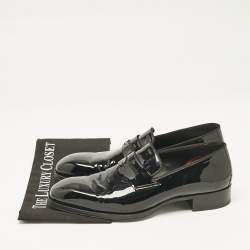 Tom Ford Black Patent Leather Slip On Loafers Size 41.5