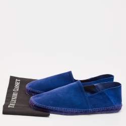 Tom Ford Navy Blue Suede Barnes Espadrilles Size 45