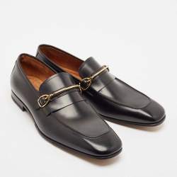 Tom Ford Black Leather Slip On Loafers Size 43