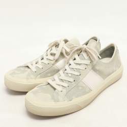 Tom Ford Grey Cammo Suede Cambridge Lace Up Sneakers Size 43