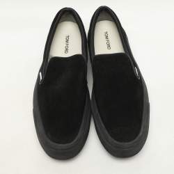 Tom Ford Black Suede Cambridge Slip-on Sneakers Size 43