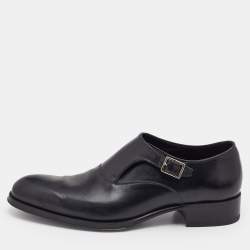 Tom Ford Black Leather Buckle Oxfords Size 44