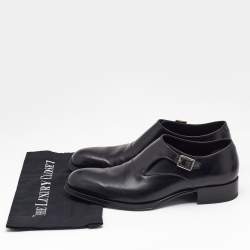 Pre Owned Tom Ford Black Leather Buckle Oxfords Size 44