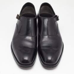 Pre Owned Tom Ford Black Leather Buckle Oxfords Size 44