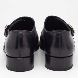 Pre Owned Tom Ford Black Leather Buckle Oxfords Size 44