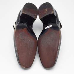 Pre Owned Tom Ford Black Leather Buckle Oxfords Size 44