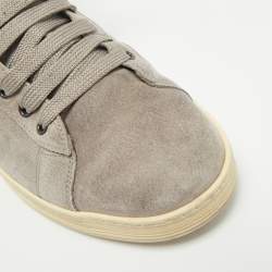 Tom Ford Grey Suede Russell High Top Sneakers Size 45