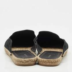 Tom Ford Black Suede Espadrille Flat Mules Size 44