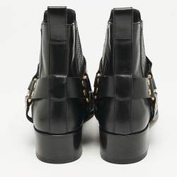 Tom Ford Black Leather Rupert Jodhpur Ankle Boots Size 44