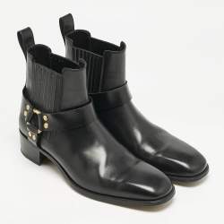 Tom Ford Black Leather Rupert Jodhpur Ankle Boots Size 44