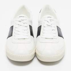 Pre Owned Tom Ford White Leather Warwick Lace Up Sneakers Size 43.5