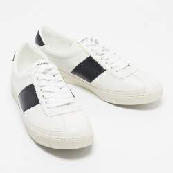 Pre Owned Tom Ford White Leather Warwick Lace Up Sneakers Size 43.5
