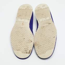 Pre Owned Tom Ford Blue Suede Tassel Detail Loafers Size 44.5