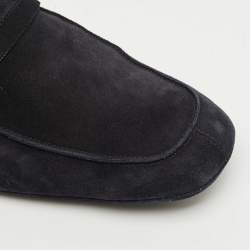 Pre Owned Tom Ford Navy Blue Suede Slip On Loafers Size 44