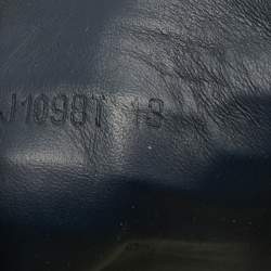 Pre Owned Tom Ford Navy Blue Croc Embossed Leather Lace Up Sneakers Size 46