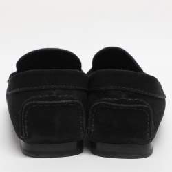 Pre Owned Tom Ford Black Suede And Leather Twist Band Elkan Loafer Size 45