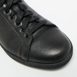 Pre Owned Tom Ford Black Perforated Leather Warwick Sneakers Size 43