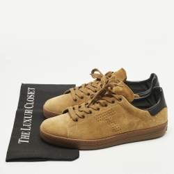 Pre Owned Tom Ford Brown Suede Warwick Lace Up Sneakers Size 40